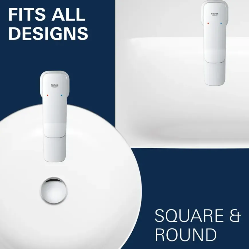 Grohe Dice wastafelmengkraan M-Size Push open Chroom