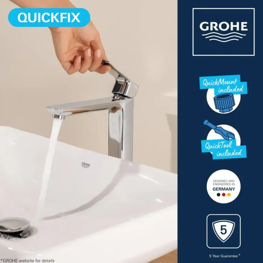 Grohe Dice wastafelmengkraan XL-Size Chroom