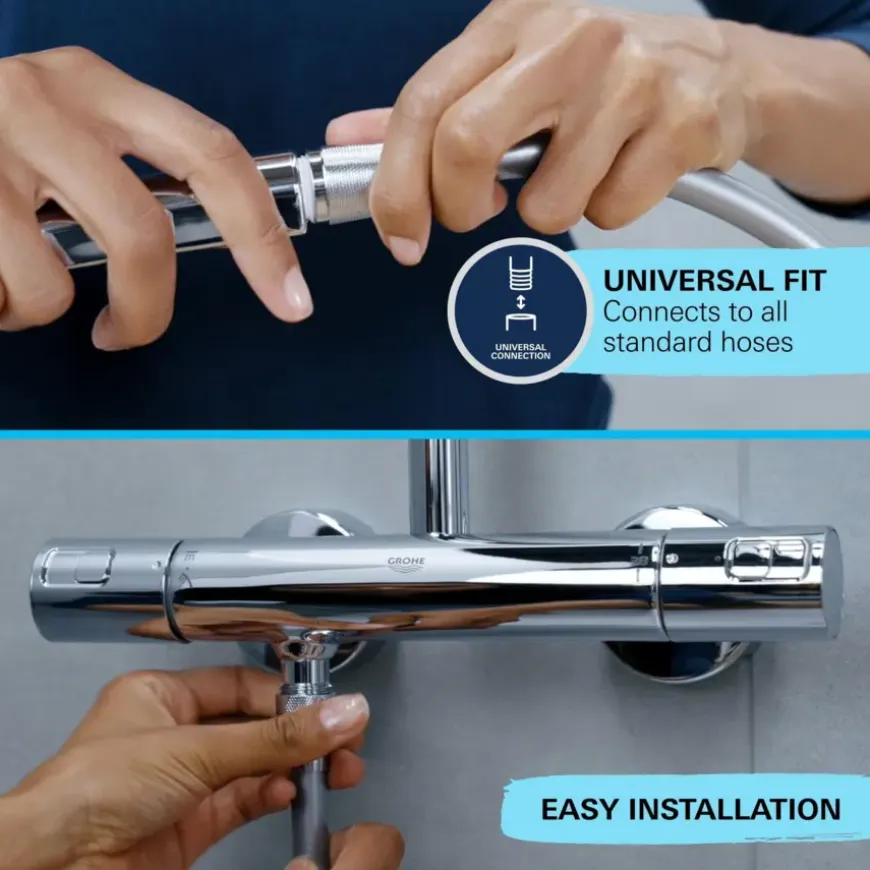 Grohe douchekop Quickfix Vitalio Start 110 handdouche waterbesparend 1 stand ø 11 cm chroom
