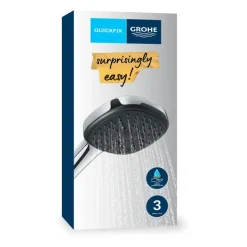 Grohe douchekop Quickfix Vitalio Comfort handdouche waterbesparend 3 standen ø 10 cm chroom