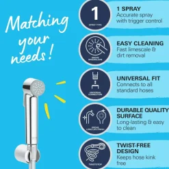 Grohe doucheset Quickfix Vitalio Trigger Spray 1 stand chroom