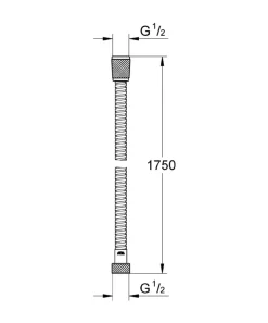 Grohe doucheslang VitalioFlex Metal metaal 175 cm chroom