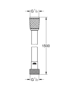 Grohe doucheslang VitalioFlex Comfort kunststof 150 cm chroom