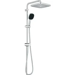 Grohe Douchesysteem Vitalio Comfort 250 Douchesysteem vierkant met omstelling, Max. 8,0L/M Bij 3 Bar Chroom - hartafstand kraan 15 cm