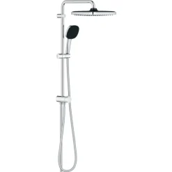 Grohe Douchesysteem Vitalio Comfort 250 Douchesysteem vierkant met omstelling, Max. 8,0L/M Bij 3 Bar Chroom - hartafstand kraan 15 cm