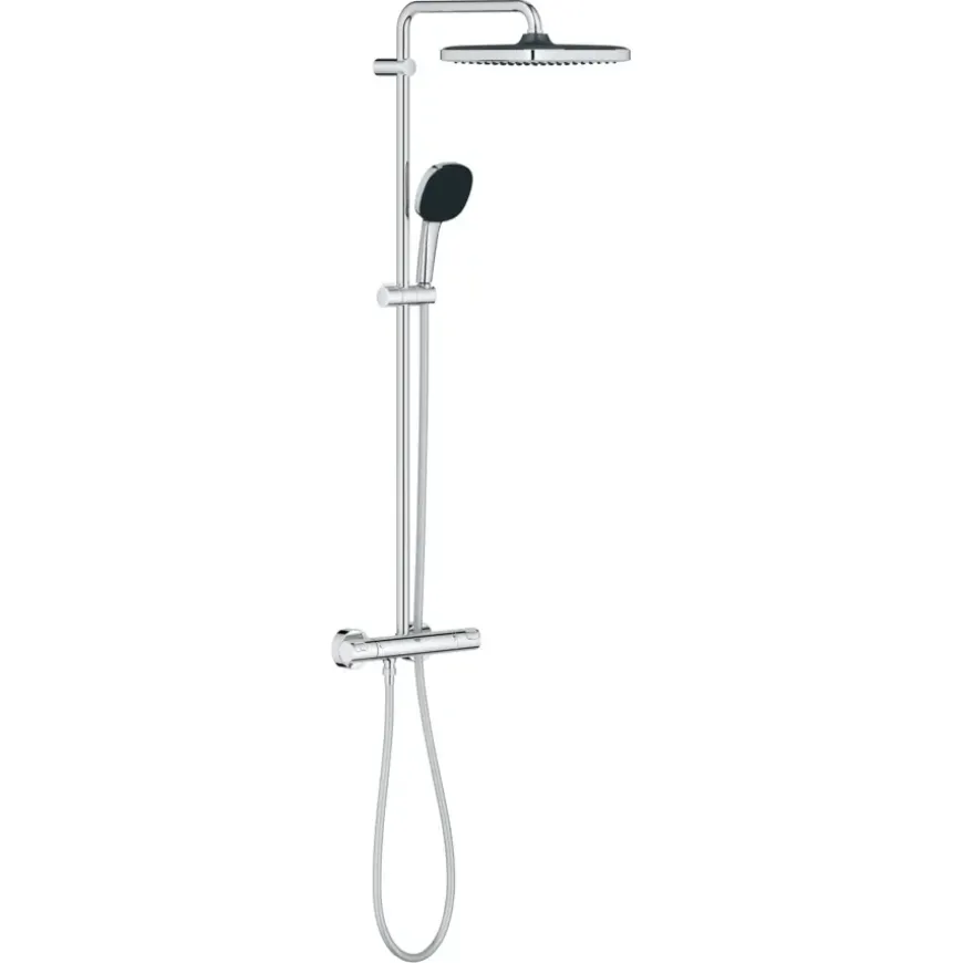 Grohe Douchesysteem Vitalio Comfort 250 met thermostaatkraan, Max. 8,0L/M Bij 3 Bar - Chroom - hartafstand kraan 15 cm