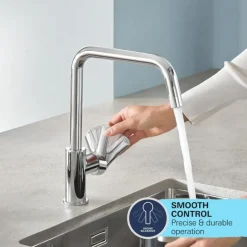 Grohe keukenkraan Start hoge U-uitloop QuickFix supersteel (RVS look)
