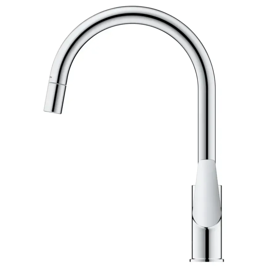 Grohe Keukenmengkraan Start Edge Hoge Uitloop Uittrekbare Mousseur Chroom