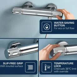 Grohe Precision Feel thermostatische douchekraan chroom 15 cm