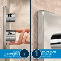 Grohe Precision Thermostat Perfect inbouw douchesysteem met Vitalio Rain Mono 310 hoofddouche vierkant Chroom