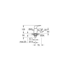 Tapkranen > Grohe Start Flow XS-size éénhendel fonteinkraan Chroom