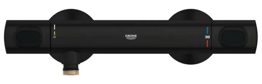 GROHE thermostatische douchekraan Precision Flow mat zwart 15 cm