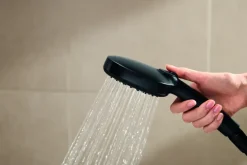 GROHE Vitalio Comfort 250 douchesysteem met thermostaatkraan mat zwart