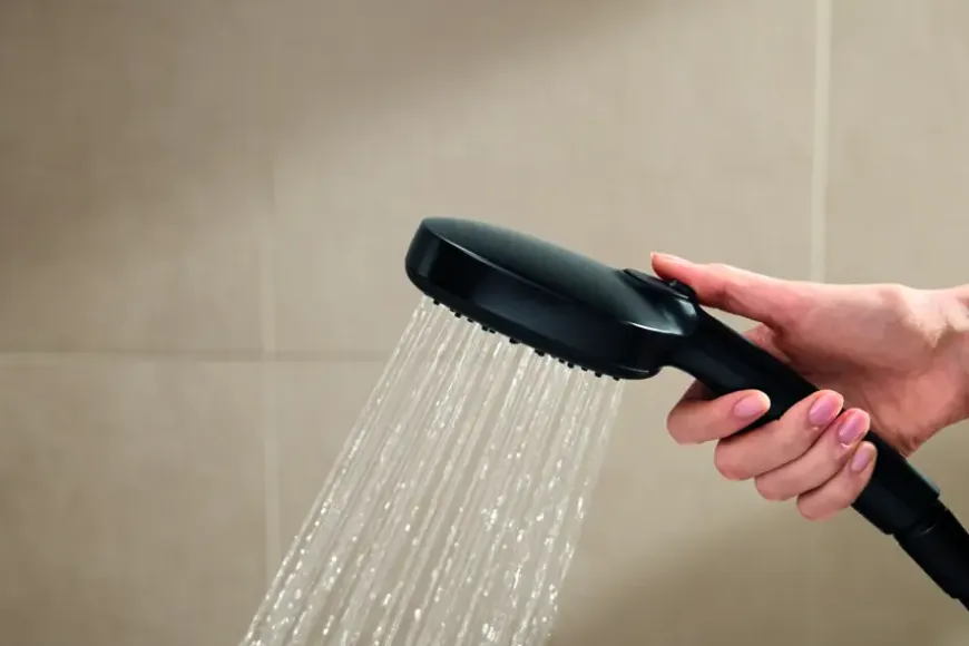 GROHE Vitalio Comfort 250 douchesysteem met thermostaatkraan mat zwart