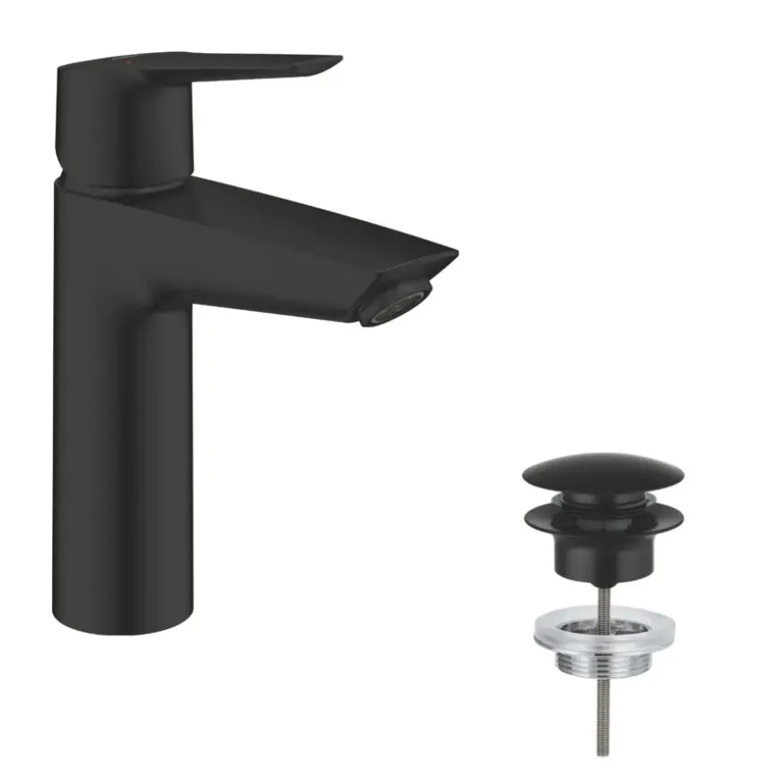 Grohe wastafelkraan Start M-size QuickFix mat zwart