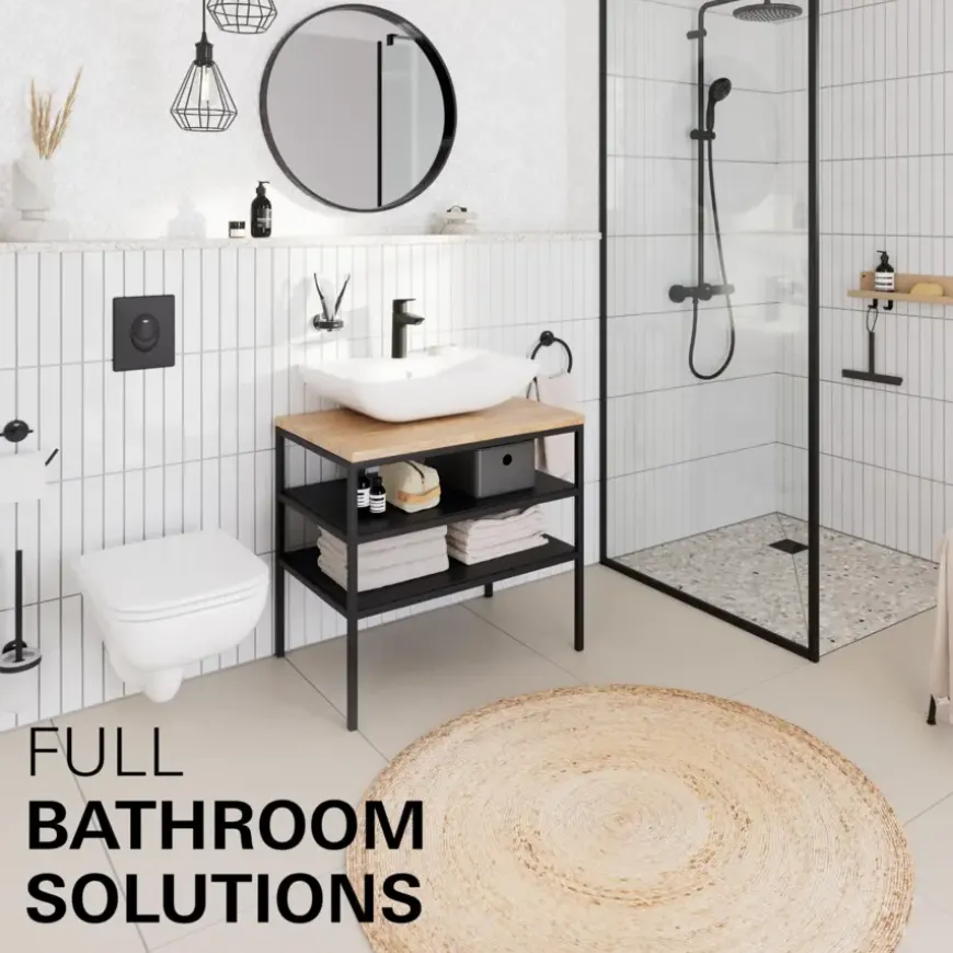 GROHE wastafelmengkraan Start Loop M-Size push open mat zwart