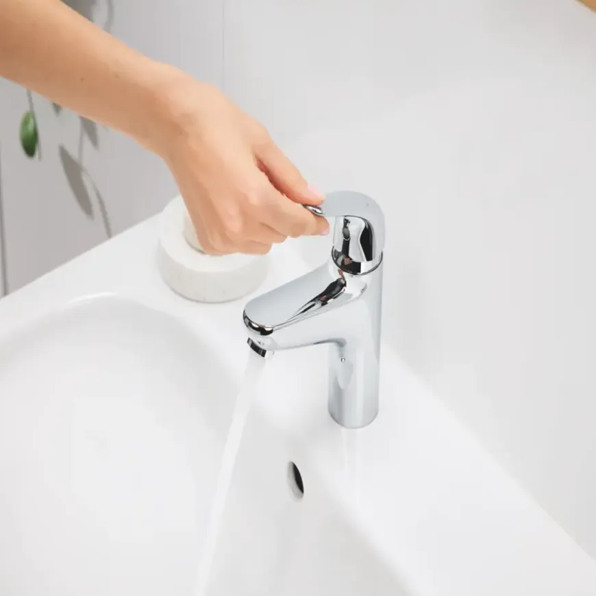 Grohe Wastafelmengkraan Swift M-size Push Open Chroom