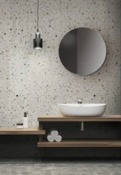 PVC Wandtegels & Panelen|Wandpanelen > Grosfillex wandpaneel Element Linio XL PVC New terrazzo 2,925 m²