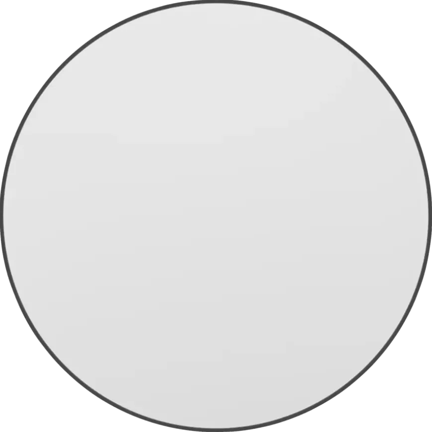 Haceka badkamerspiegel Deco mat zwart Ø 80 cm rond
