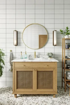 Haceka badkamerspiegel Deco geborsteld goud Ø 80 cm rond