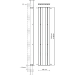 Haceka designradiator Negev wit 1838 mm x 340 mm