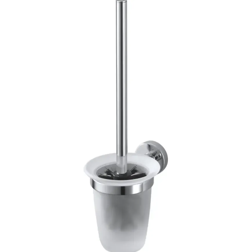 Haceka Kosmos toiletborstelset glas chroom zwart