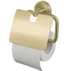 Haceka Kosmos toiletrolhouder met klep geborsteld goud