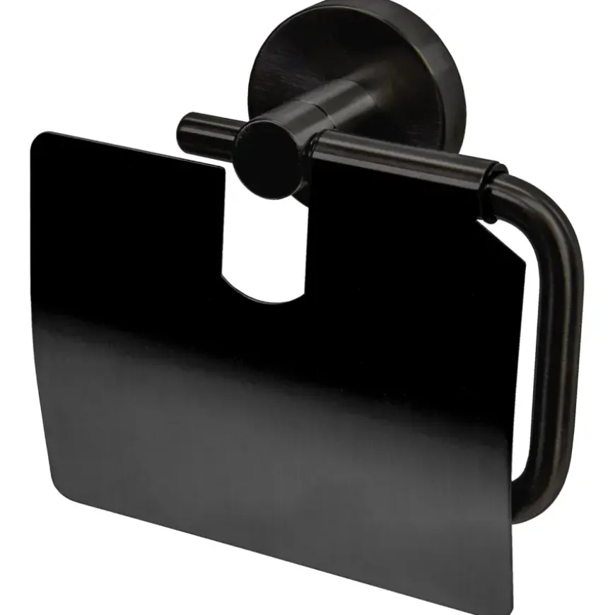 Haceka Kosmos toiletrolhouder met klep grafiet