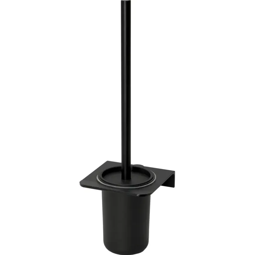 Haceka toiletborstelhouder set Redefine hangend aluminium mat zwart