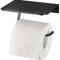 Haceka toiletrolhouder Redefine wandmontage metaal mat zwart