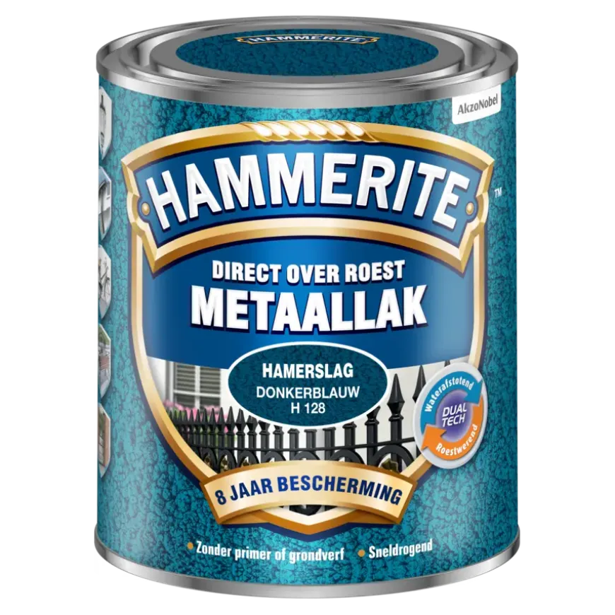 Hammerite Direct over Roest metaallak hamerslag donkerblauw 750 ml