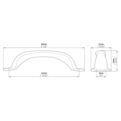 Handgreep Jade nikkel glans 140mm