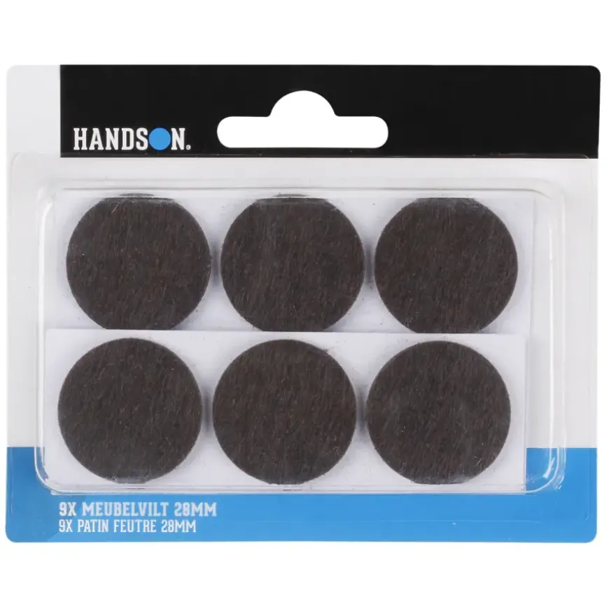 HANDSON anti krasvilt Ø28 mm bruin 9 stuks