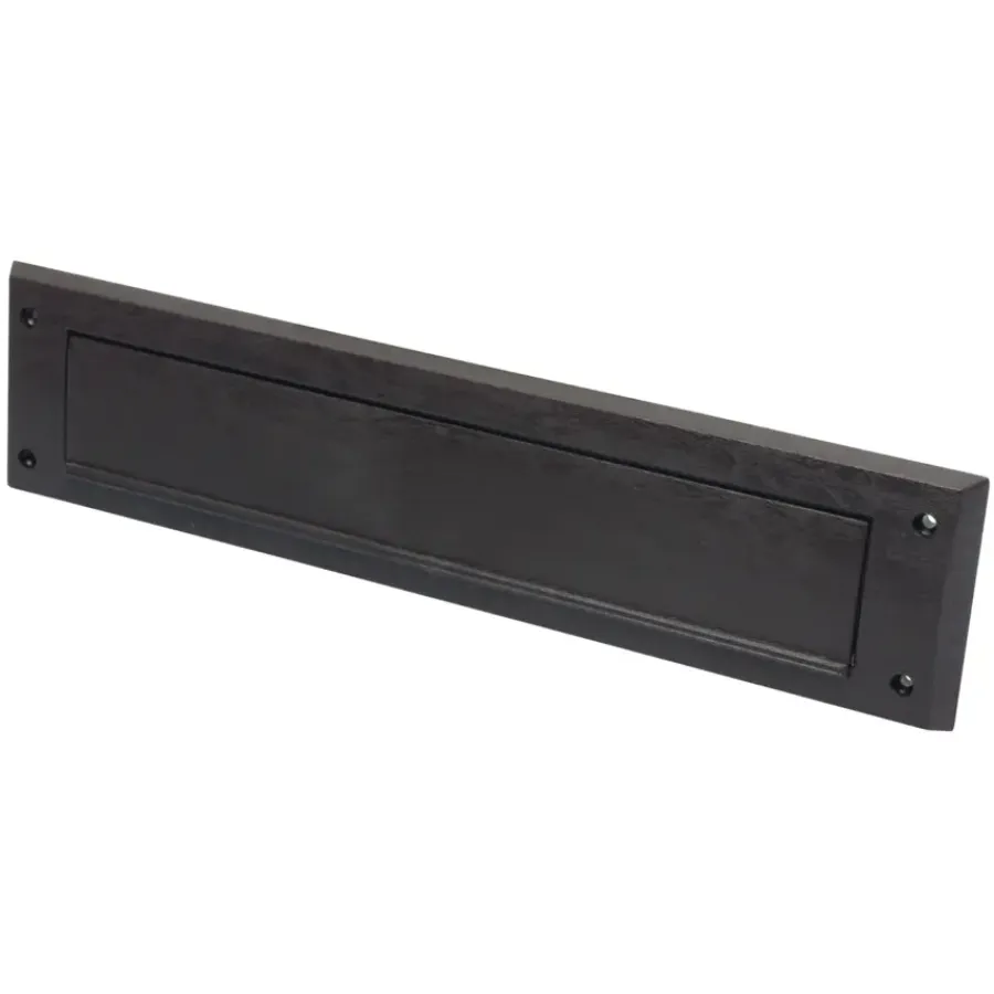 Brievenbussen|Brievenbussen > Handson brievenbusklep met borstel PVC bruin