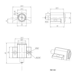 Deursloten|Cilinders > Handson drukcilinder oplegslot wit