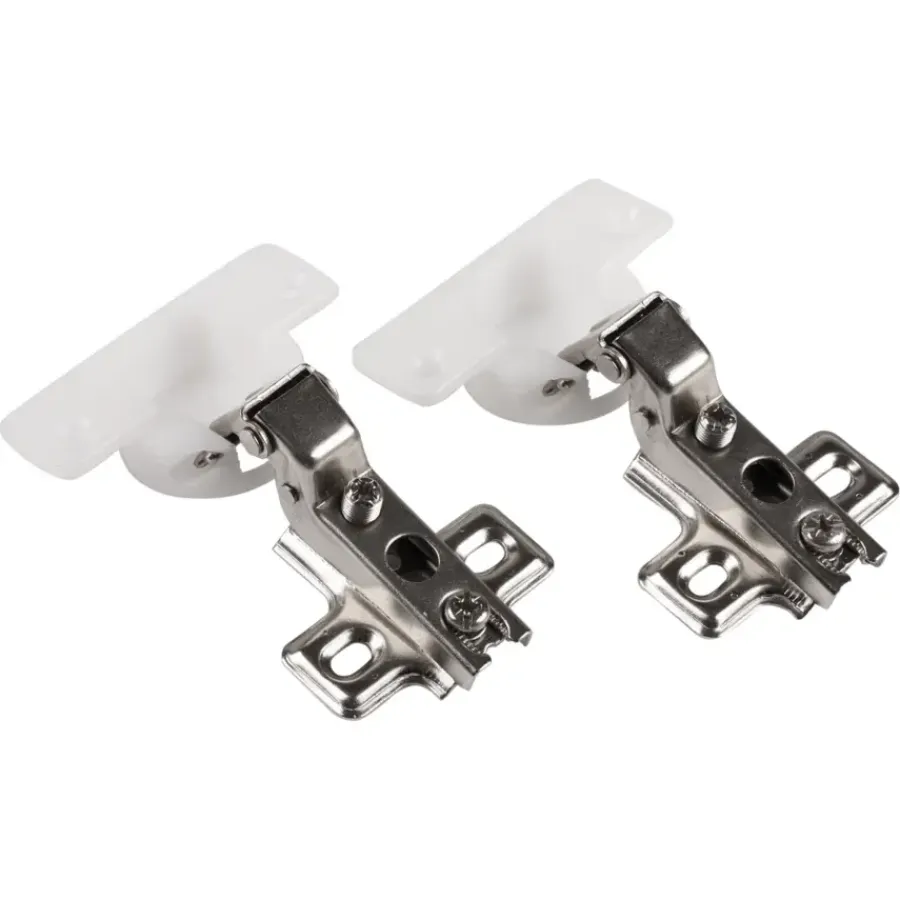 Scharnieren|Deurscharnieren > Handson Inboorscharnier met veer Type A (volledig opliggend) 35 mm wit - 2 stuks