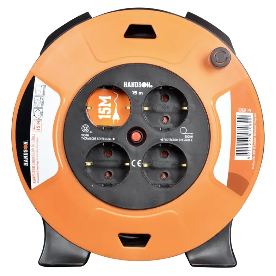 Kabelboxen & Haspels > Handson Kabelbox 4-voudig RA 15 Meter