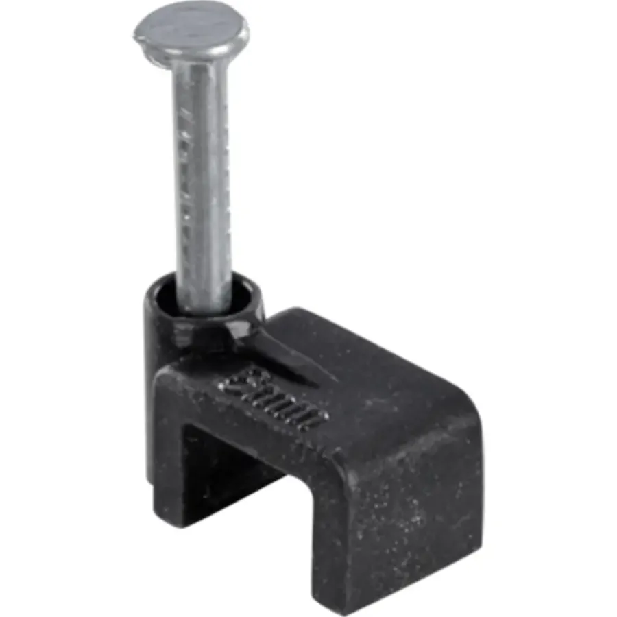 Kabelklemmen > Handson Kabelclip Plat Zwart 6 mm 25 Stuks