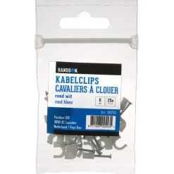 Kabelklemmen > Handson Kabelclip Rond Wit 6 mm 25 Stuks