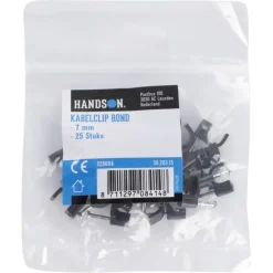 Kabelklemmen > Handson Kabelclips Rond Zwart 7mm 25 stuks