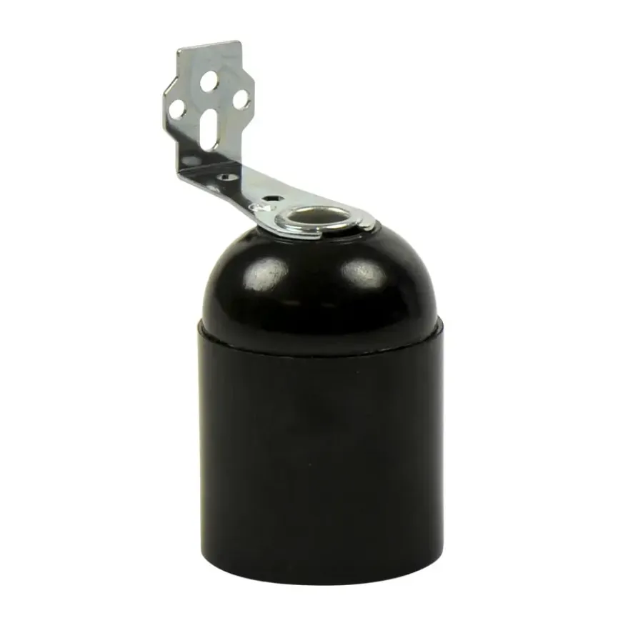 Fittingen > Geen Handson lampfitting E27 haakse beugel zwart