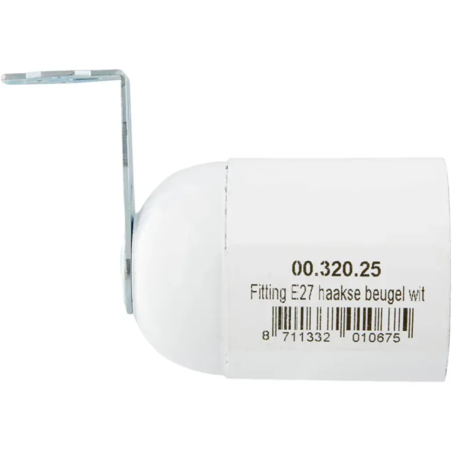 Fittingen > Geen Handson lampfitting E27 haakse beugel wit