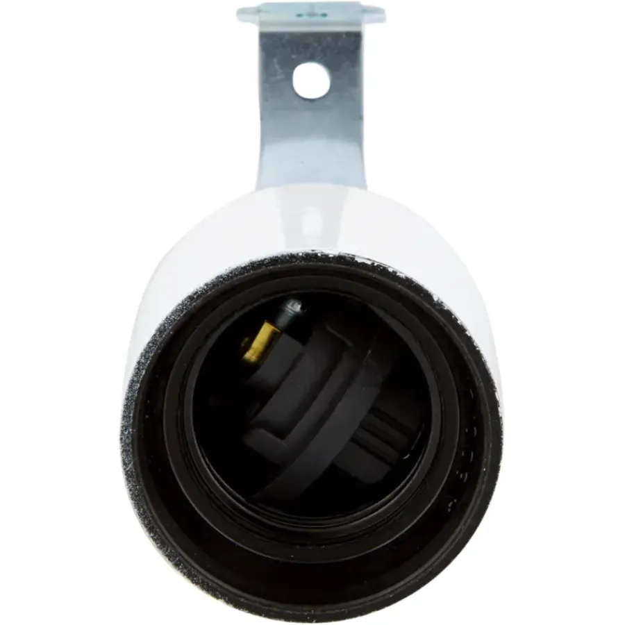 Fittingen > Geen Handson lampfitting E27 haakse beugel wit