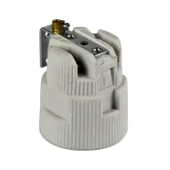 Fittingen > Geen Handson lamphouder E27 haaks porcelein wit