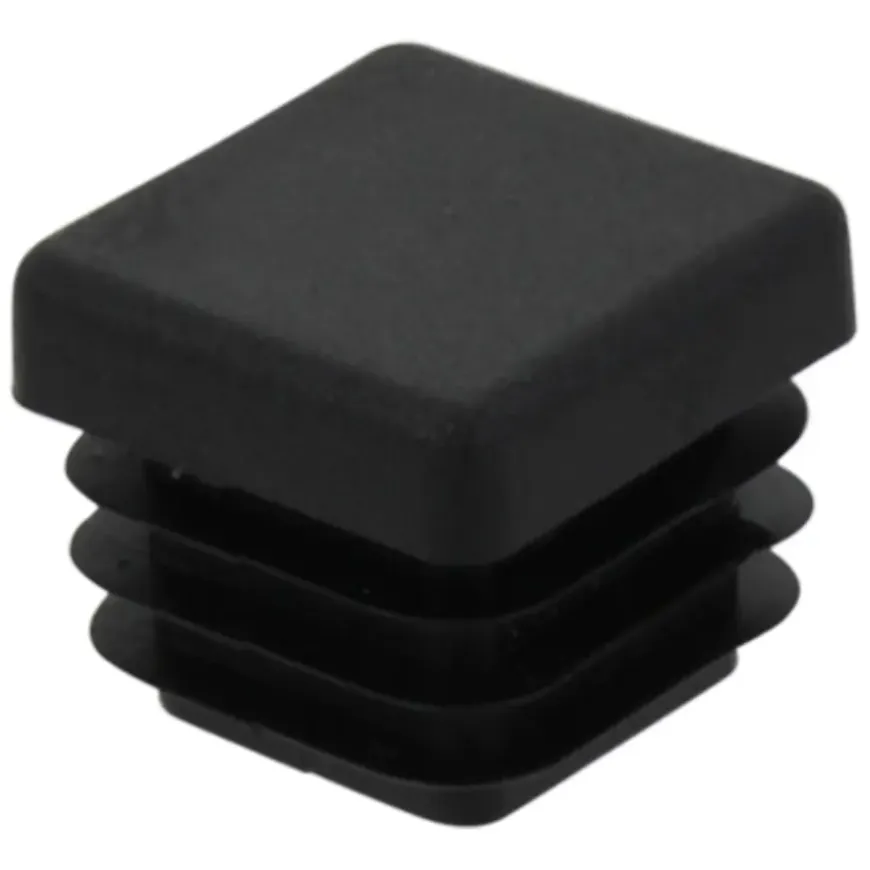 HANDSON meubeldop vierkant 20x20 mm zwart 4 stuks