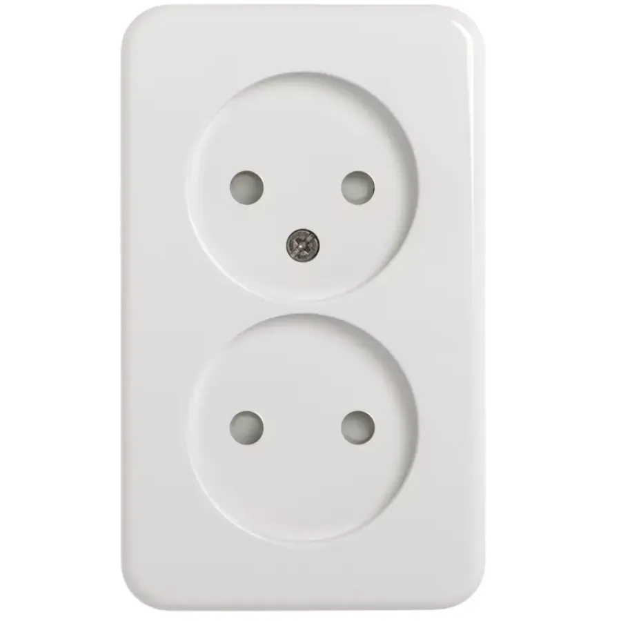 Opbouw Schakelmateriaal|Stopcontacten & Overige Contactdozen > Handson Opbouw dubbel wandcontactdoos wit