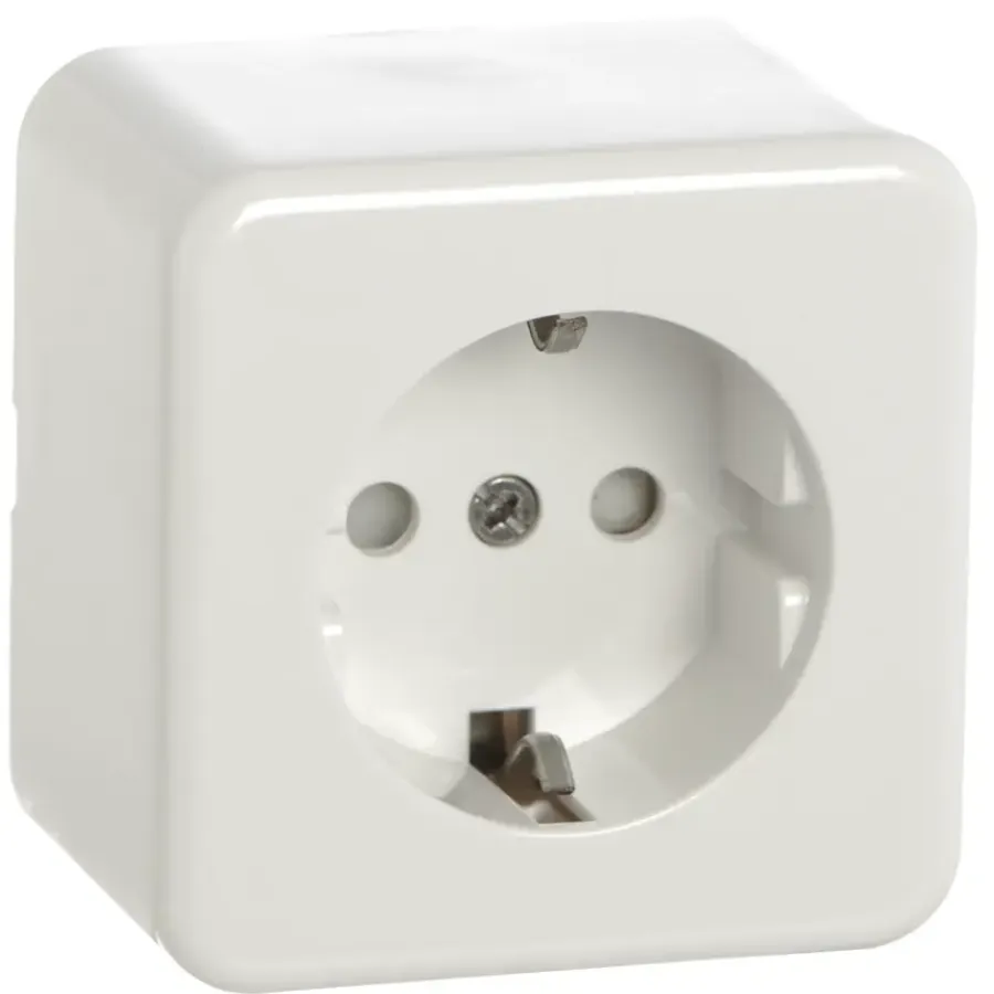 Opbouw Schakelmateriaal|Stopcontacten & Overige Contactdozen > Handson Opbouw enkel wandcontactdoos RA wit