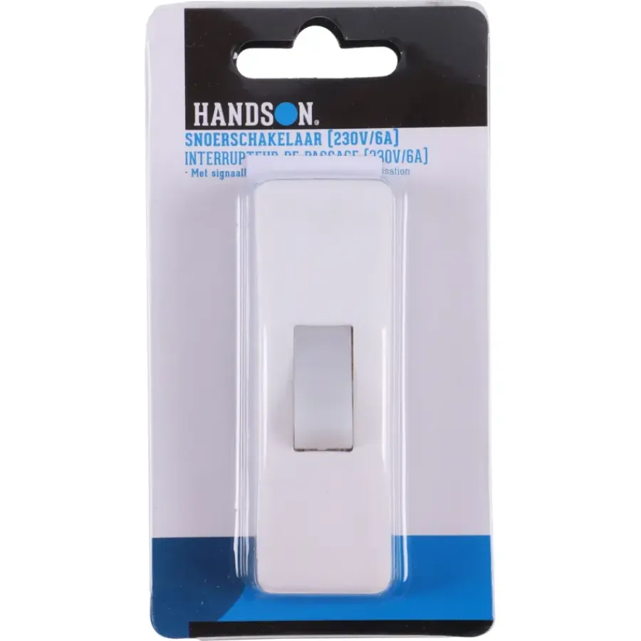 Schakelaars > Handson snoerschakelaar met verlichting wit