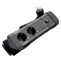 Stekkerdozen > Handson Stekkerdoos 2-voudig Zwart 1,5 Meter Wasmachine / Droger