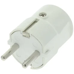 Stekkers > Geen HANDSON stekker RA zij-invoer wit met uitloop